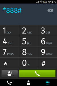 open dialer app can make USSD call *888# to my operator to check the prepaid balance